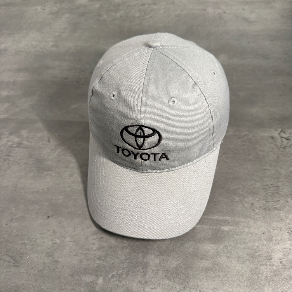 Toyota Baseball Cap Grey Embroidered Logo Adjustable Dad Hat Racing F1 Nascar